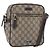 Gucci Borsa a Spalla GG Supreme PVC Beige Oro 233268 Auth 153011 D'oro