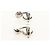 LOUIS VUITTON Set di Bracciali Damier Ebene Argento LV Auth BA8383V - Ansicht 25