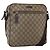 Gucci Borsa a Spalla GG Supreme PVC Marrone Oro 201448 Auth ka392 D'oro