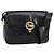 Bolso de Hombro CÉLINE Carroza de Cuero Negro y Dorado Auth ka264