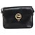 Bolso de Hombro CÉLINE Carroza de Cuero Negro y Dorado Auth ka264 - vista 13