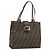 FENDI Zucca Canvas Mamma Baguette Tote Bag Braun Schwarz Auth 157686