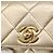 CHANEL Mini Matelassé 13 Schultertasche mit Kette aus Leder Gold CC Auth 156634SAM Golden - Ansicht 19