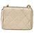 CHANEL Mini Matelassé 13 Schultertasche mit Kette aus Leder Gold CC Auth 156634SAM Golden - Ansicht 2
