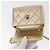 CHANEL Mini Matelassé 13 Schultertasche mit Kette aus Leder Gold CC Auth 156634SAM Golden - Ansicht 20