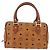 Borsa MCM Logogram Vicetos in pelle PVC marrone oro Auth BA8427 D'oro - vista 2