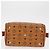 Borsa MCM Logogram Vicetos in pelle PVC marrone oro Auth BA8427 D'oro - vista 5