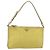 PRADA Accessory Pouch Nylon Yellow Gold Auth 152259 Golden
