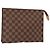 LOUIS VUITTON Poche Toilette 26 Damier Ebene N47543 Auth LV 154300
