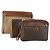 Céline Borsa Clutch in Tela Macadam CELINE in Pelle PVC 3 Pezzi Marrone Beige Auth 151904