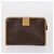 Céline Borsa Clutch in Tela Macadam CELINE in Pelle PVC 3 Pezzi Marrone Beige Auth 151904 - vista 15