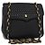 BALLY Borsa a Spalla a Catena Pelle Nera Oro Auth 153967 Nero D'oro