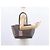 Borsa Tote Swing in pelle grigia e oro GUCCI 354408 Auth 148695 Marrone D'oro - vista 23