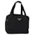 Borsa a mano PRADA in nylon nero argento Auth BA7771