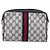 GUCCI GG Tela Sherry Line Clutch Rosso Blu 14.014.3553 Auth BA8450 Blu navy - vista 13