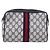 GUCCI GG Tela Sherry Line Clutch Rosso Blu 14.014.3553 Auth BA8450 Blu navy - vista 2