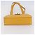 Céline Borsa a Spalla CELINE in Pelle Giallo Oro Auth 153948 D'oro - vista 5