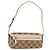 Borsa a Spalla Gancini Salvatore Ferragamo in Tela Pelle Beige Oro Auth BA7672 D'oro