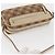 Borsa a Spalla Gancini Salvatore Ferragamo in Tela Pelle Beige Oro Auth BA7672 D'oro - vista 6