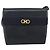 Bolsa de Ombro Salvatore Ferragamo em Couro Preto Dourado Auth 152686 - vista 2