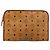 MCM Logogram Vicetos Clutch Bag in Pelle PVC Marrone Oro Auth gh1233 D'oro - vista 3