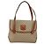 Céline Borsa a mano in tela Macadam CELINE PVC beige oro Auth gh1223 D'oro - vista 2