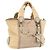 Chloé Borsa Tote in Pelle Beige Marrone Auth SW1787