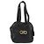 Borsa a mano Gancini in pelle nera e oro Auth SW1799 di Salvatore Ferragamo Nero D'oro