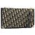 Borsa a Spalla in Tela Trotter Christian Dior Blu Navy Oro Auth 151054 D'oro