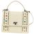 Borsa a mano in pelle Jimmy Choo Studs 2 in 1 Bianco Argento Auth 149491M - vista 13
