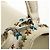Borsa a mano in pelle Jimmy Choo Studs 2 in 1 Bianco Argento Auth 149491M - vista 19