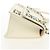 Borsa a mano in pelle Jimmy Choo Studs 2 in 1 Bianco Argento Auth 149491M - vista 4