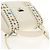 Borsa a mano in pelle Jimmy Choo Studs 2 in 1 Bianco Argento Auth 149491M - vista 6