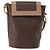 Céline Borsa a spalla circolare in tela Macadam CELINE in pelle PVC marrone oro Auth 153927 D'oro - vista 2