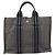 Hermès HERMES Fourre ToutPM Bolsa de Mano de Lona Gris Plata Auth 154596 Castaño - vista 2