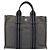 Hermès HERMES Fourre ToutPM Bolsa de Mano de Lona Gris Plata Auth 154596 Castaño - vista 3