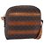Céline CELINE Macadam Canvas Schultertasche aus PVC-Leder in Braun und Gold Auth ar13775 Golden