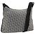 Borsa a spalla in tela Trotter Christian Dior blu navy argento Auth ar13815