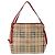 Burberry Borsa Tote Nova Check in PVC Beige Oro Auth 153484 D'oro - vista 2