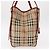 Burberry Borsa Tote Nova Check in PVC Beige Oro Auth 153484 D'oro - vista 6