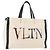 VALENTINO Borsa Tote Studs Canvas Bianca Argento Auth bs30222 Bianco