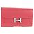Hermès HERMES Lange Constance Geldbörse Leder Rosa Auth 141188M Pink