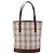 Borsa Tote Nova Check Burberry in Tela Beige Oro Auth ep11287 D'oro - vista 2
