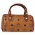 Borsa MCM Logogram Vicetos in pelle PVC marrone e oro Auth BA7357 D'oro - vista 3