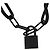 Bracciale Lockit Virgil Abloh in titanio nero LOUIS VUITTON Q05270 LV Auth 136563M - vista 7