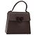 Borsa a mano Gancini in gomma marrone Auth gh987 di Salvatore Ferragamo
