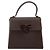 Borsa a mano Gancini in gomma marrone Auth gh987 di Salvatore Ferragamo - vista 2