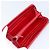 CHANEL Boy Chanel Lange Geldbörse Lackleder Rot Silber CC Auth 143150 - Ansicht 10