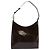 Bolsa de Ombro Chain Vala Esmalte Marrom Prata Auth 143223 de Salvatore Ferragamo