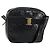 Borsa a Spalla Vala in Pelle Embossed Nera e Oro Auth BA6288 di Salvatore Ferragamo Nero D'oro